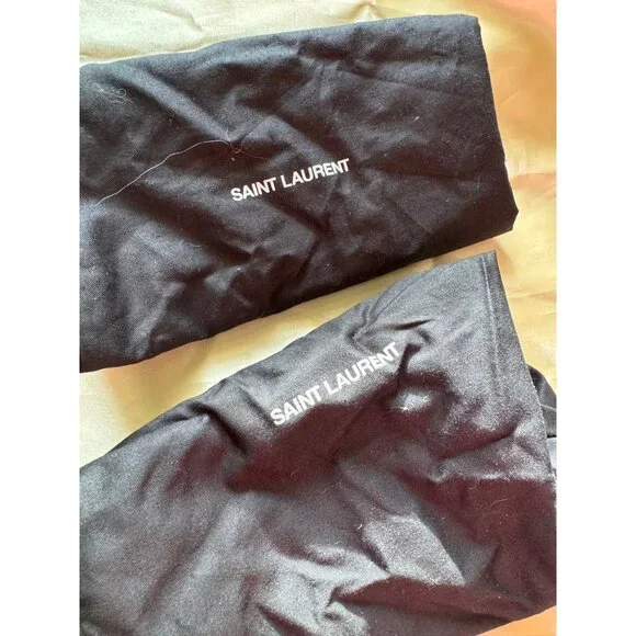 Saint Laurent Crystal Embellishments Suede Heels Pumps Black Size 36 - Picture 9 of 10